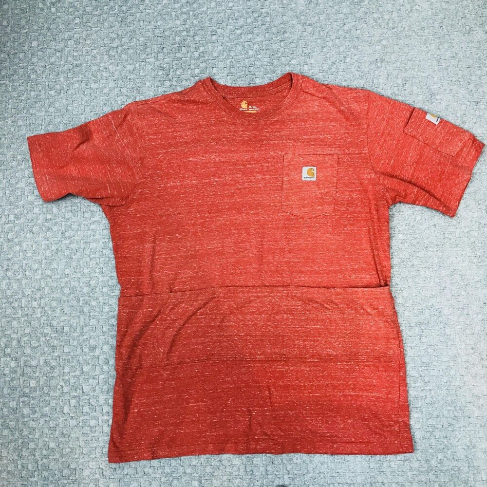 Carhartt Shirt Mens XL Tall Red Heather Original Fit Pocket Short Sleeve Tee